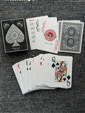 Silver Gilded Playing Cards Deck Plastic